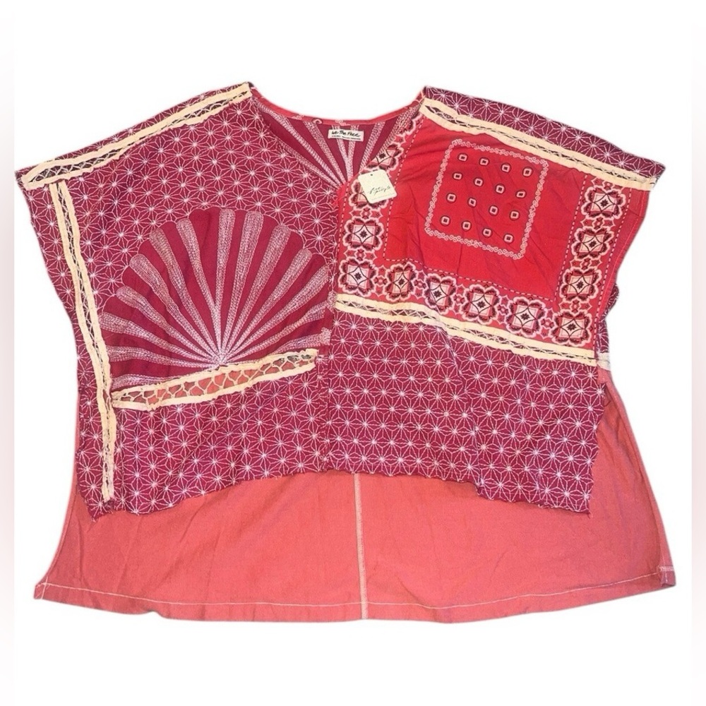 We The Free Red Bohemian Blouse
